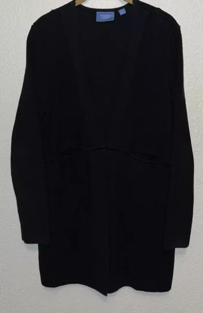 Simply Vera Vera Wang Knitted Cardigan Sweater Jacket Women Size L Black