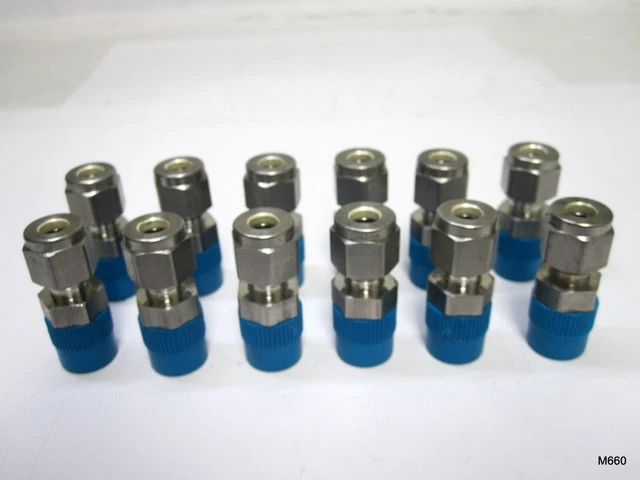 12-QTY Swagelok  1/4" X 1/4" Stainless Steel Tube Fitting SS-400-1-4