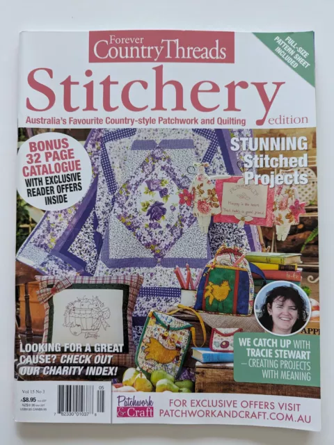 Country Threads Stitchery Vol.15.3  8 Projects includes Pattern Sheet
