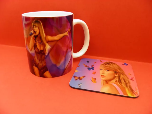 1 x Ceramic 11oz Coffee Tea Mug + Coaster - Taylor Swift your design or ours