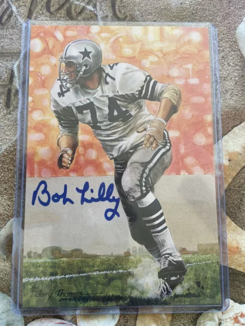 Bob Lilly Signed Goal Line Art Card GLAC Autographed Dallas Cowboys