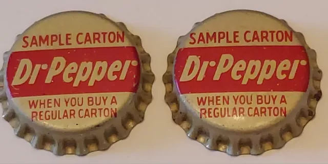 Lot 10 Vintage Dr Pepper Sample Carton Bottle Caps When You Buy A Regular Carton