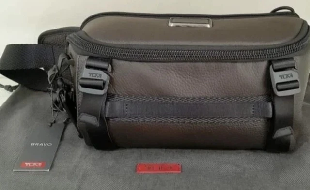 Brand New wt Tag TUMI Alpha Bravo Platoon Leather Dark Brown