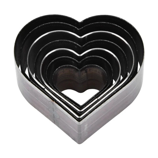 7pcs Cuir Moule De Poinçonnage 20-50mm Un Trou Creux Belle En Forme De Coeur