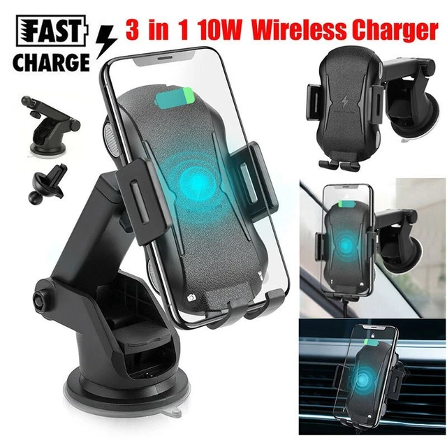 Qi Auto Wireless Charger Handy Halterung Induktions Ladegerät Clamping KFZ
