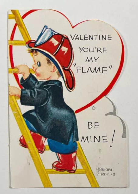 Vintage Valentine Card Flame