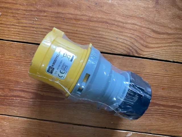 K9032YEL Mk (Electric) Plug 130V 32A 2P+E Ip44 Yellow