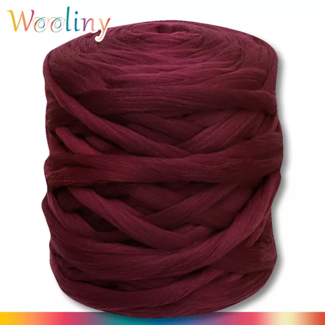 Wooliny 4,6 KG Lana de Fieltro Lana Merino Cuento 9 Burdeos