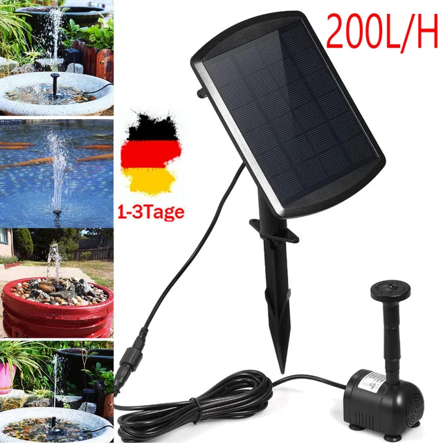 SOLAR TEICHBELÜFTER SAUERSTOFF Pumpe Gartenteich Teichbelüftung