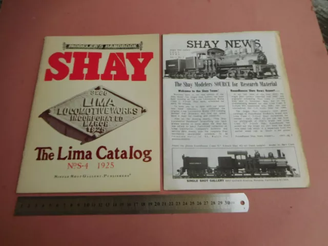 Shay Locomotive 1983 Repro of Lima Loco Works 1925 Catalogue, & Shay News Sheet
