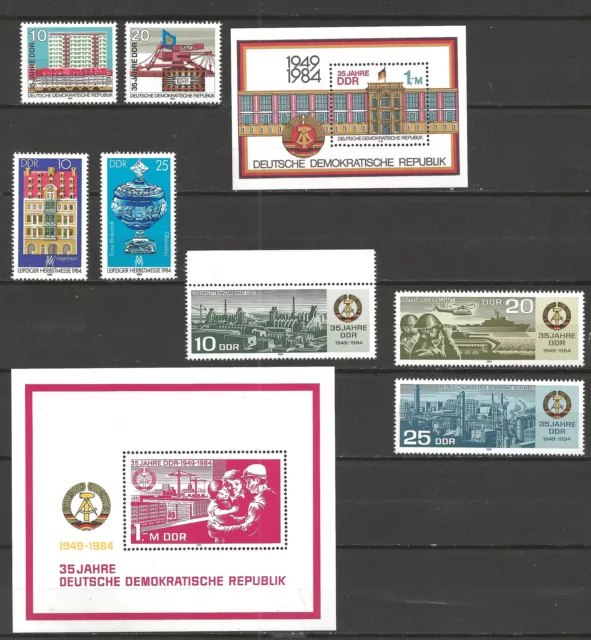 Briefmarken DDR 1984 postfrisch 35 Jahre DDR Herbstmesse Leipzig Mi.-Nr. 2888-96