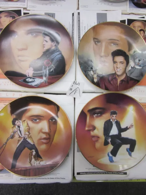 Elvis Presley 12 plates Hit Parade Collection Set Rock n Roll THE KING 8" plate 3