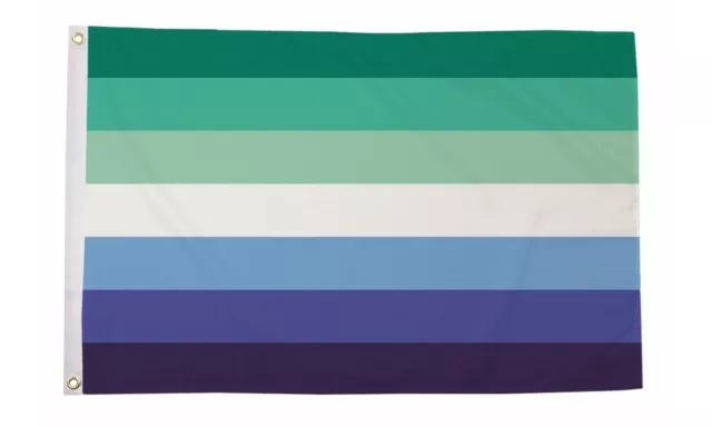 Gay Male Striped Flag - 5 x 3 FT - New 100% Polyester - Rainbow Gay Pride LGBT