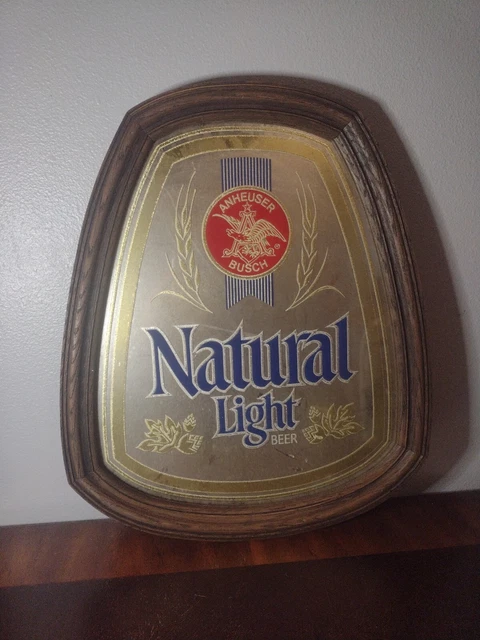 Natural Light Beer Vintage Mirror Sign - Natty Light Man Cave Mirror Sign Busch