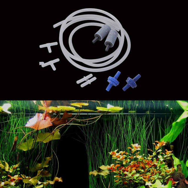 1M Aquarium Tropical Standard Airline Tubing 2Pcs Tee Joint Manifold Connection