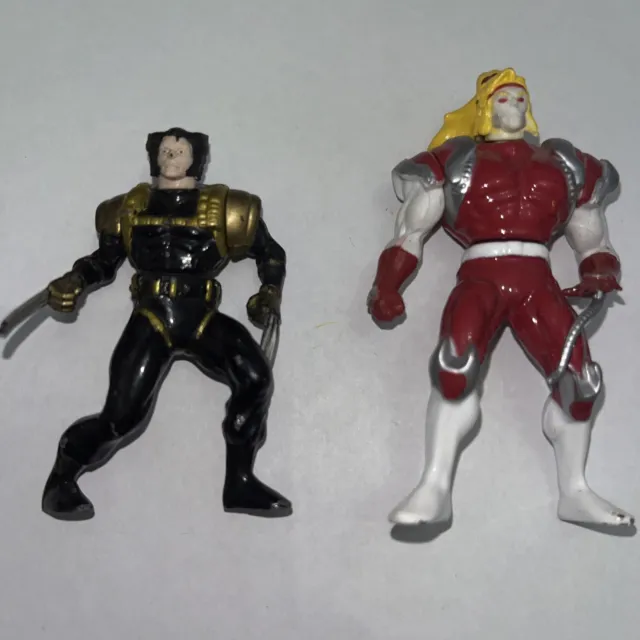 ToyBiz Marvel X-Men Steel Mutants Omega Red & Wolverine Die-Cast Metal 3”