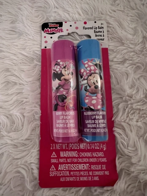 Disney Junior Minnie Mouse Lip Balm Blueberry & Berry New & Sealed!