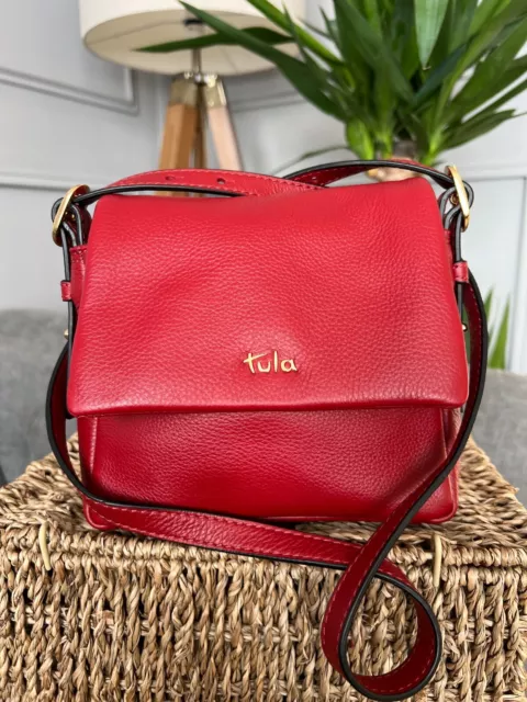 TULA BY RADLEY Shoulder bag Small Red Leather Cross body 34.00 PicClick UK