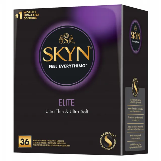 Skyn Elite Condoms Ultra Mince & Doux sans Latex Condoms au Détail Boîte De 36