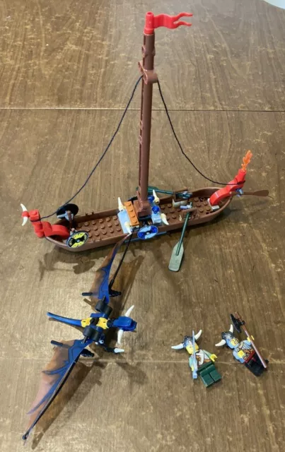 LEGO 7016 VIKING Boat Against Wyvern Dragon COMPLETE (1 sub) no instr. -