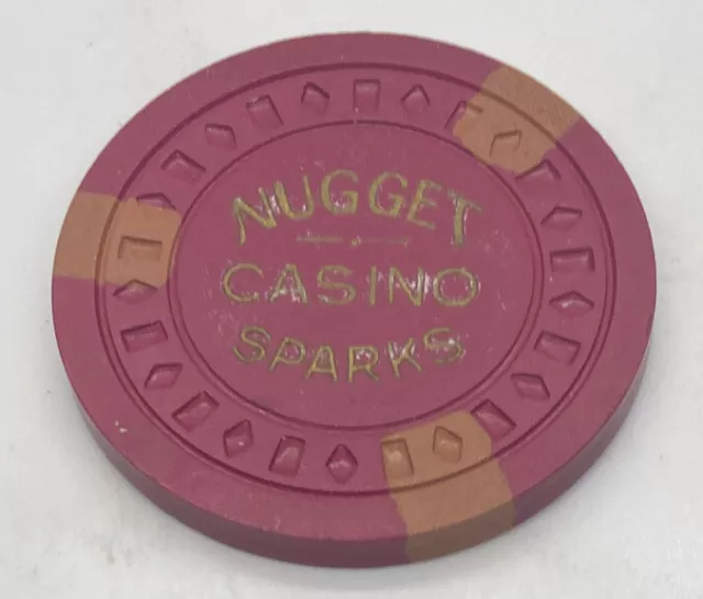 Nugget Casino Red Orange Roulette Casino Chip Sparks Nevada DiaSqr Mold 1955