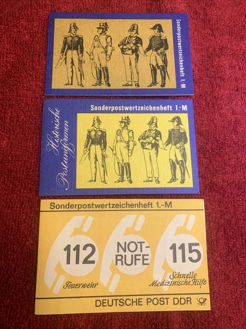 DDR Sondermarken-Heftchen SMHD 25I, II, 26