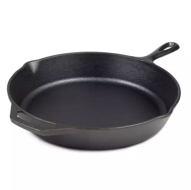 Lodge Round Pre-Seasoned Cast Iron Skillet Black 12 inch