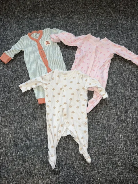 Newborn Baby Girl Clothes Bundle 0-3 Months Outfits First Size Bodysuit 3 Pieces