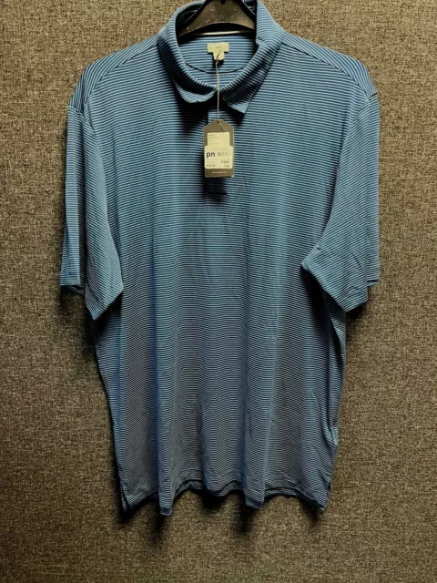 Ashworth Polo a Righe Costiero Blu XL TD021 Ee 09