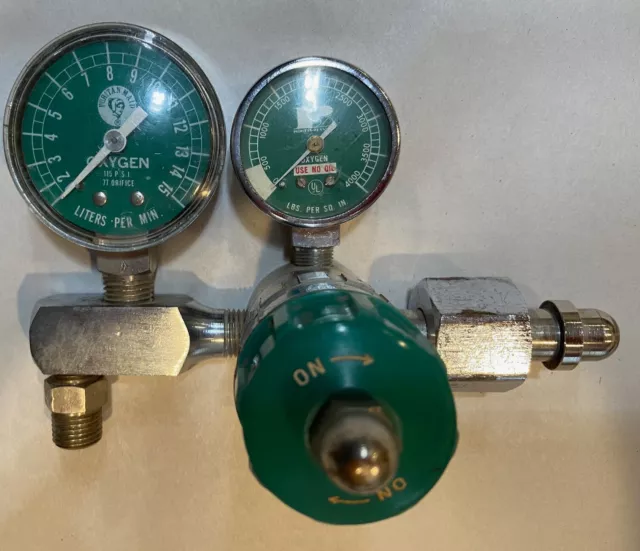 Vintage Puritan Maid Puritan Bennett Medical Welding Oxygen O2 Gas Regulator