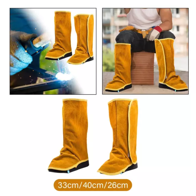 Welding Boot & Shoes Covers Easy to Wear Reinforced Cowhide Foot Protection