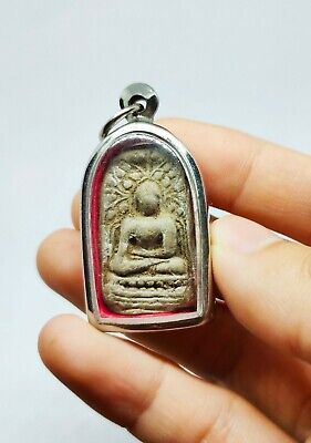 Thai Amulet Buddha Phra Kong Wat Mahawan Lamphun Rare Holy Clay Talisman Antique