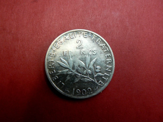 Piece Argent De 2 Francs 1902