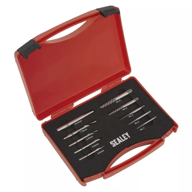 Sealey Pied Perceuse Vis / Verrou Extracteur Set 10pc