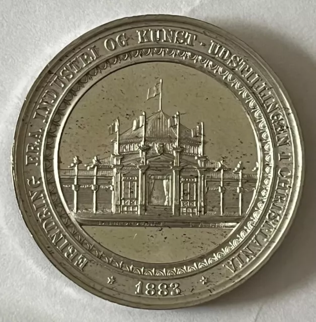 Industri & art exposition Christiania(Oslo) Norway 1883 medal