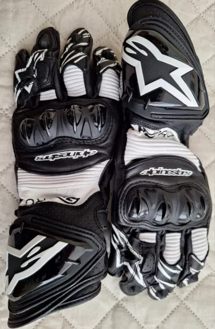 Alpinestars GP PRO R3 Tech Black/White Glove Motorbike Motorcycle Race Gloves