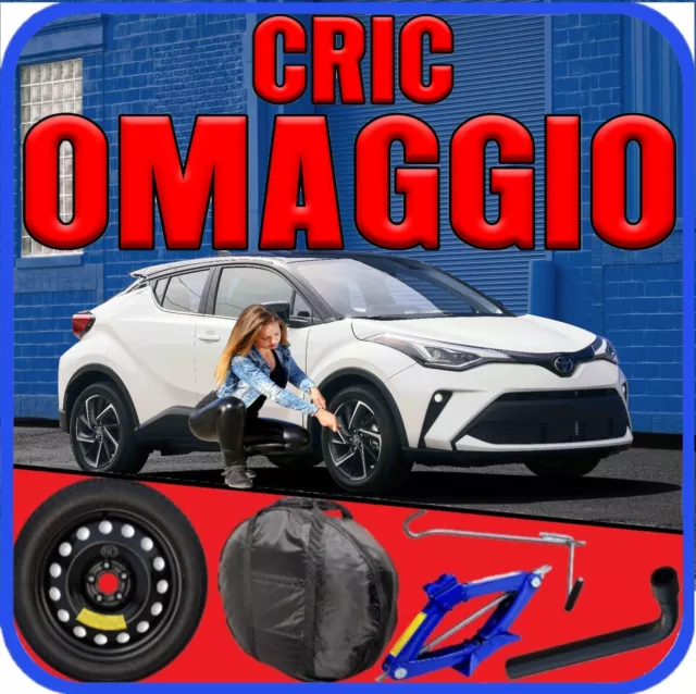 Ruotino Di Scorta 5Fori Da 17 Toyota Chr C-Hr Ch-R Kit Cric Crick + Chiave Sacca