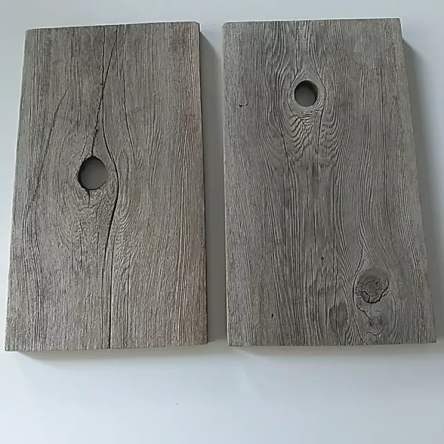 12" Reclaimed Old Fence Wood Planks Crafts Distressed Set Of 2 Boards