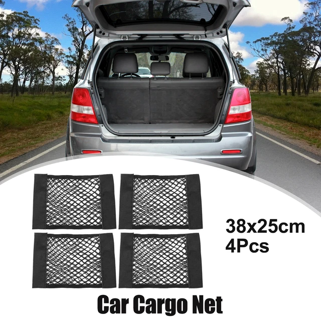 4 Pcs Universal Auto Car Trunk Seat Back Elastic Mesh Rear Cargo Net 15"x10"