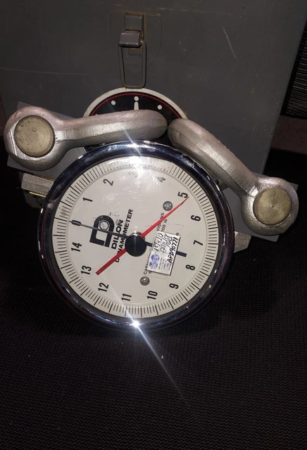 Dillon Dynamometer 15,000 lb capacity increments of 100 lb. 