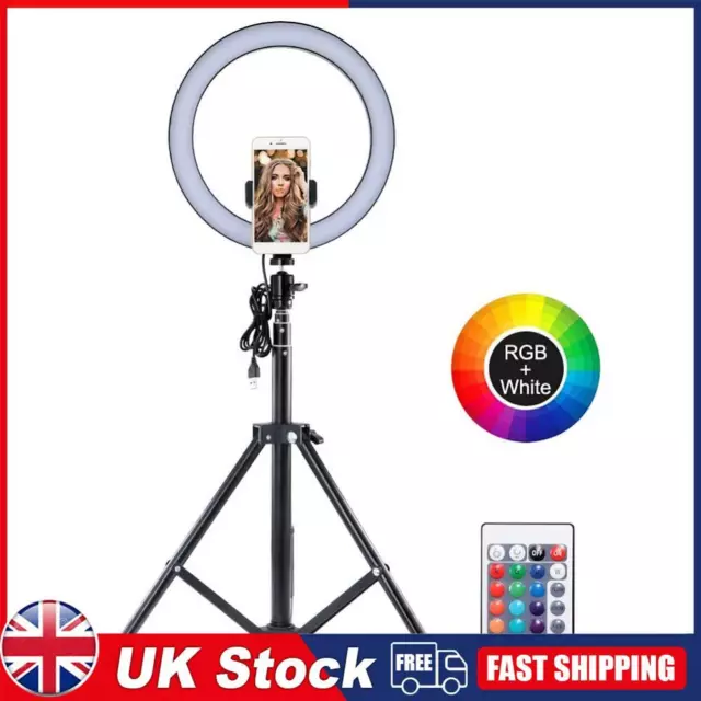 10 Inch Circle Fill Light RGB Selfie Ring Light for Makeup Live Streaming