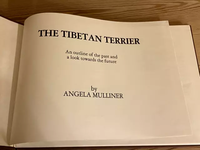 Rare Tibetan Terrier Dog Book By Mulliner Ltd Ed 1991 "Outline Of The Past"