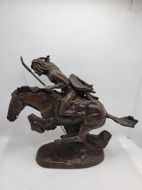 Franklin Mint The Cheyenne Bronze Statue Sculpture Frederic Remington Franklin Mint The Cheyenne Bronze Statue Sculpture Frederic Remington
