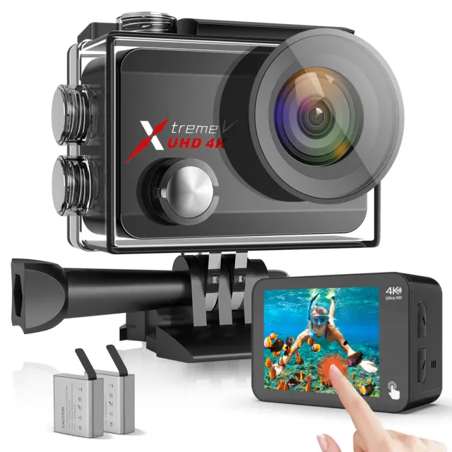 4K 60fps Go Pro Action Camera 20MP Waterproof EIS Video Sports Digital Camera