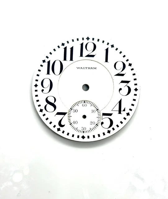 16S WALTHAM POCKET Watch Dial, Double Sunk Railroad Collectors Grade XX