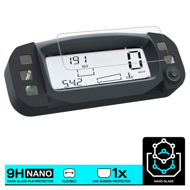 Nano Glass Dashboard Screen Protector – For Aprilia RSV4 RR / RF (2017+) – 2-Pack With Fitting Kit