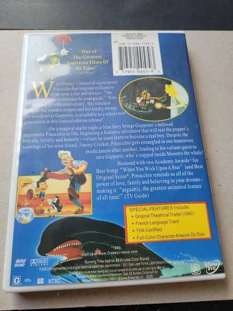 Pinocchio (DVD, 1999, Limited Issue) 2