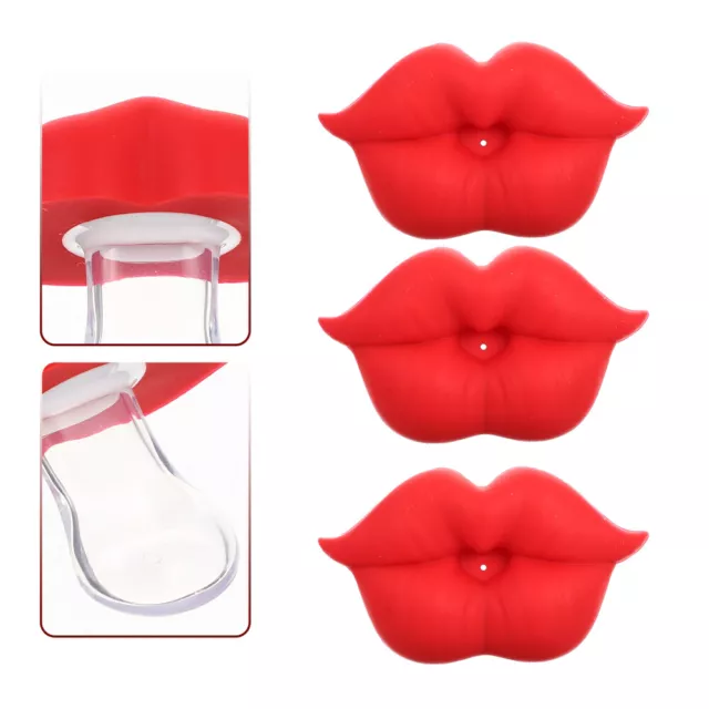 3 Pcs Silicone Lip Pacifier Shaped Mustache Funny Infant Baby Toys Toddler