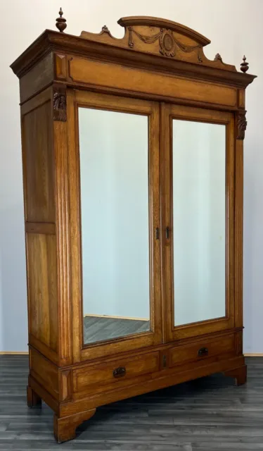 Impressive Antique French Armoire Wardrobe with mirrors (LOT 2593)