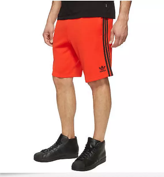 New Adidas Originals MENS Fitness Basketball Gym Superstar Shorts Red Rare